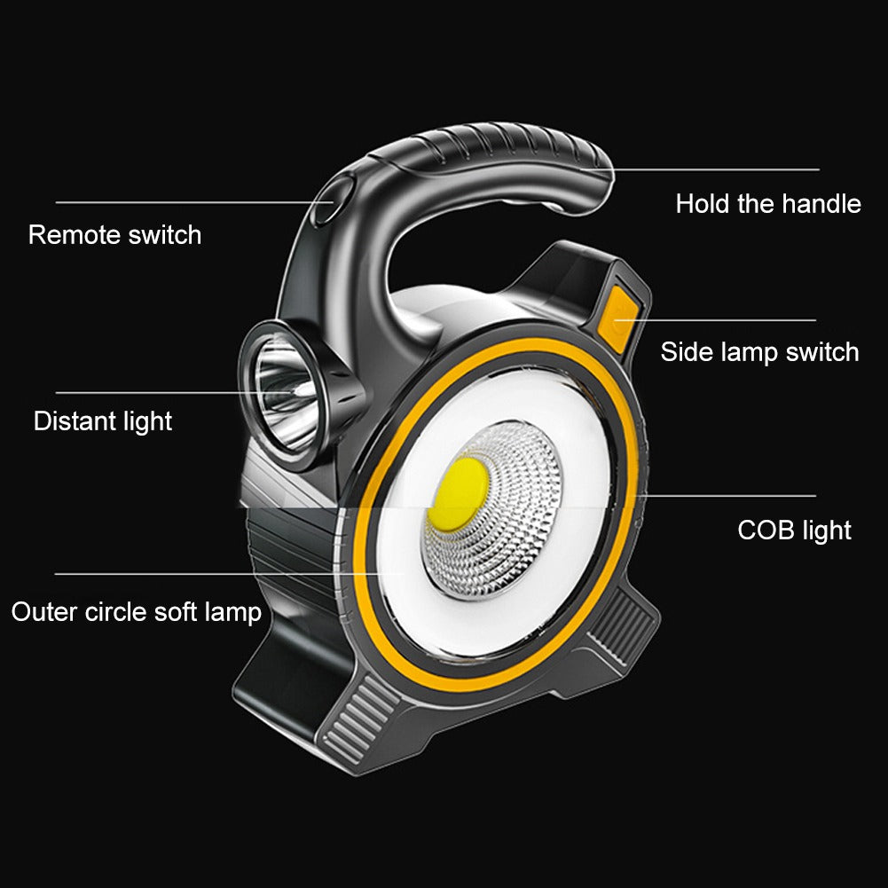 Solar Rechargeable White LED COB Work Light