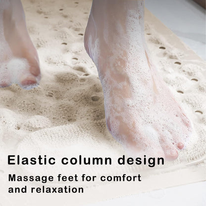 Anti-Slip Shower Bath Mat With Foot Scrubber