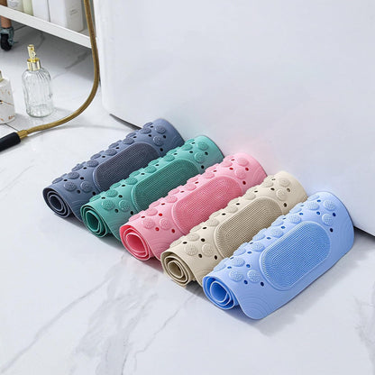 Anti-Slip Shower Bath Mat With Foot Scrubber